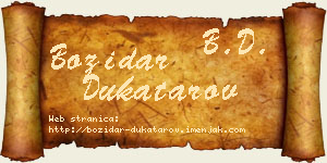 Božidar Dukatarov vizit kartica